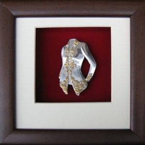 Kebaya Design Pewter Frame – 7x7