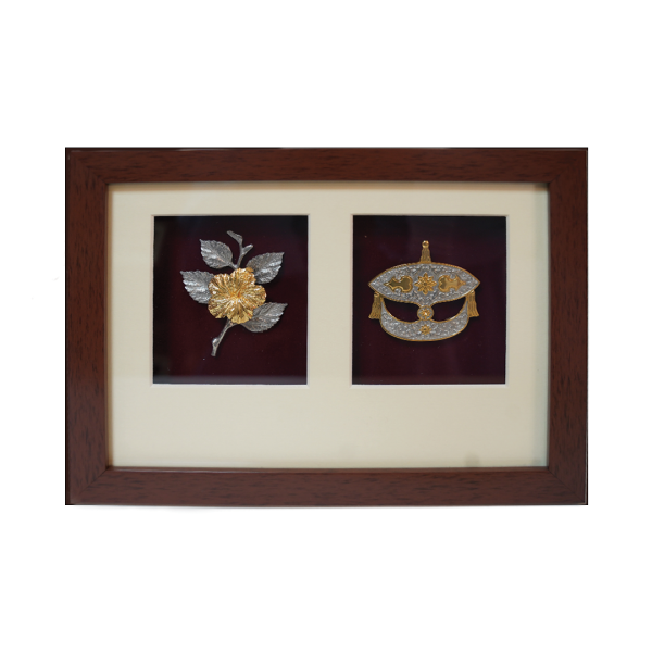 Frame 2 in 1 Pewter - Bunga Raya, Wau Bulan
