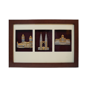 Frame 3 in 1 Pewter - Malaysian Landmark