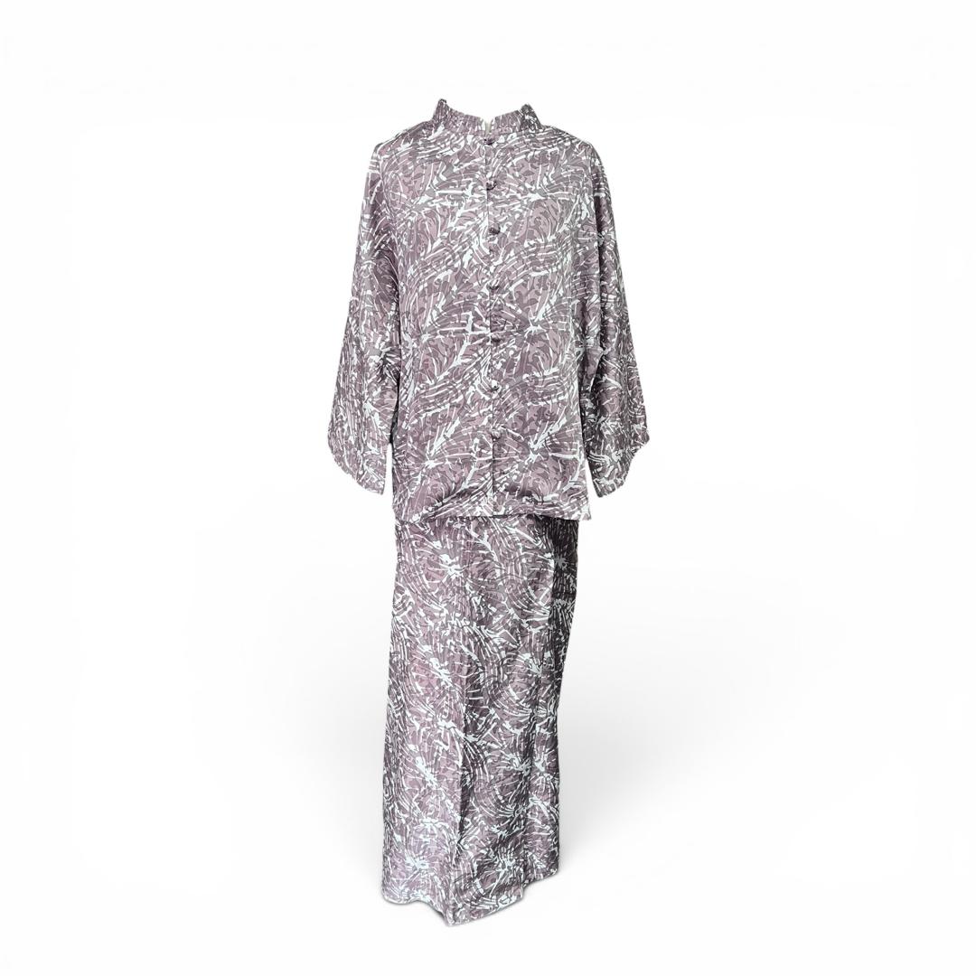 Kurung Modern Batik Cotton Satin - Image 3